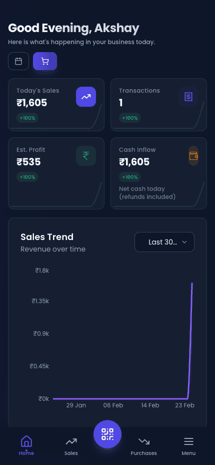 Ethnofy OS mobile dashboard